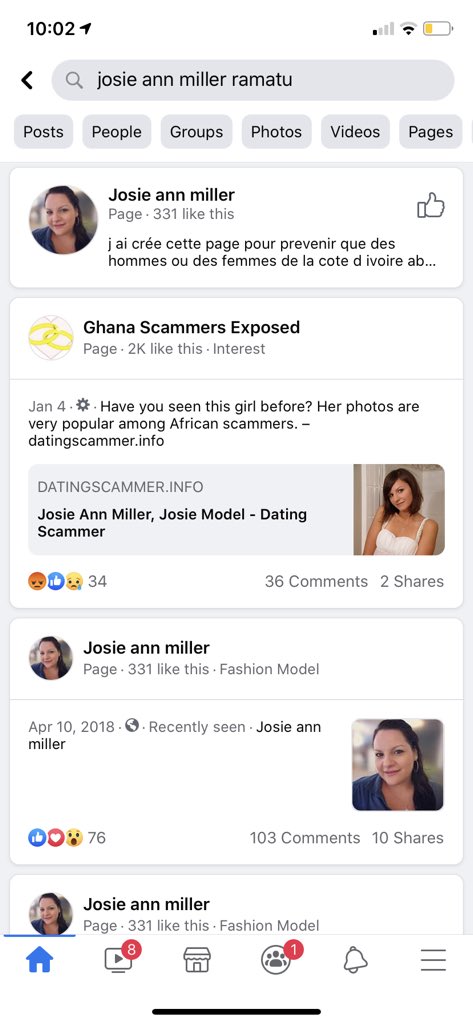 Across multiple sights there’s theories about this girl and Hundreds of people reporting being scammed by people from Africa using this women’s photos OR whether or not she was sex trafficked. The PLOT has thickened on this case of  #WHOSRAMATU