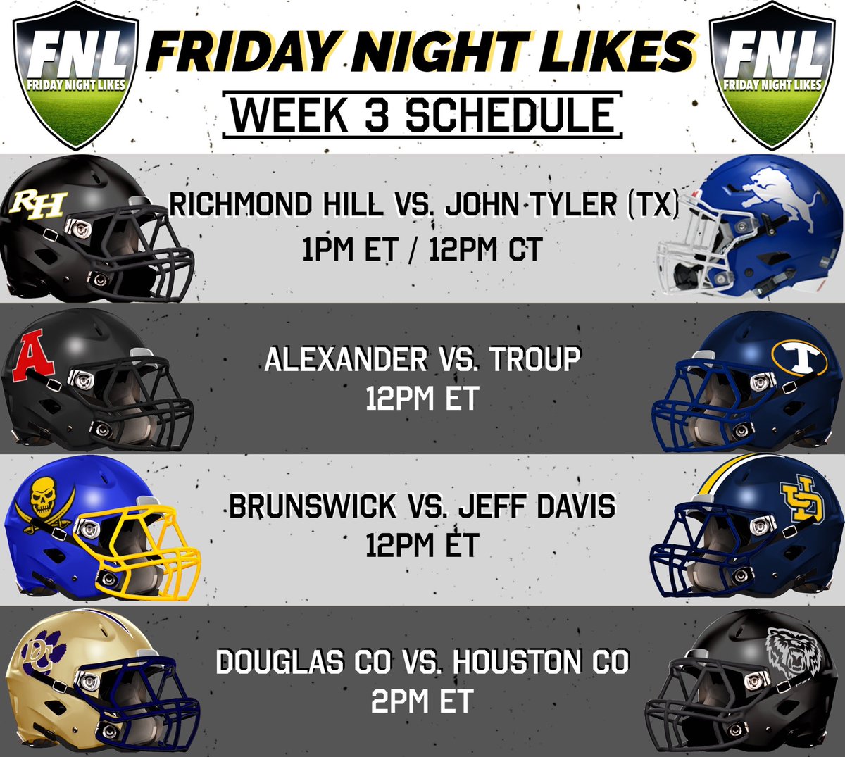 CoachLHelton's tweet photo. Jacked up to be a part of #FridayNightLikes as we take on the Pirates of @BrunswickFB this Friday @ 12 pm. We need all of Yellow Jacket nation to show up on Twitter &amp; SHOW OUT with their Retweets &amp; Likes!!! The Pirates are ready, so let’s show them the we do it!! @JDfbRecruits https://t.co/tC4e9t9dqo