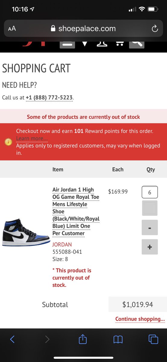 RahLovely's tweet photo. @ShoePalace How does this happen????? Been on the site for four hours..... https://t.co/TKQmQ4LqyY