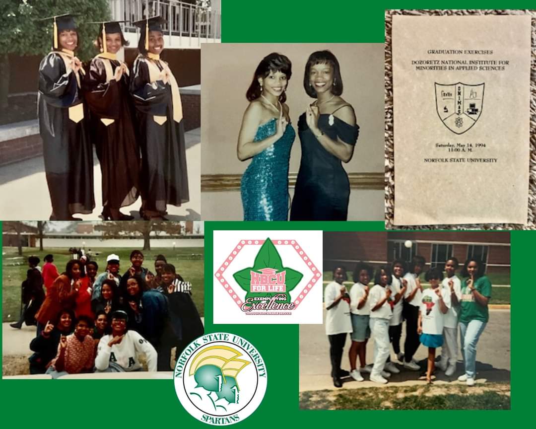 chapelhillaka's tweet photo. Our HBCU Treasure Hunt is still on the go!! We are at Norfolk State University! Chapter member Lisa Harewood's HBCU treasures are her graduation program and photograph and spending time with her Delta Epsilon line sisters. #HBCUForLife #ExcellenceWeek #MuOmicronOmega #AKA1908 https://t.co/Ta2e44hQy9
