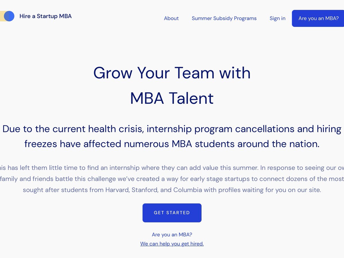 BetaList's tweet photo. Hire A Startup MBA: Helping MBA students find awesome internship opportunities at startups

https://t.co/6qpzX6A3qv https://t.co/usgoJrXxFr