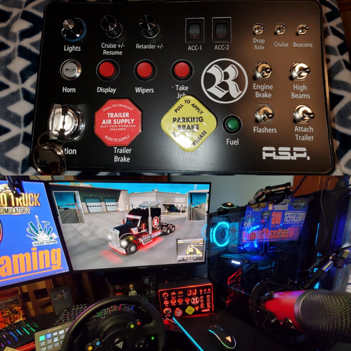 wharheadgaming's tweet photo. My Button Box With RyaStream Logo https://t.co/D00fzojKhy