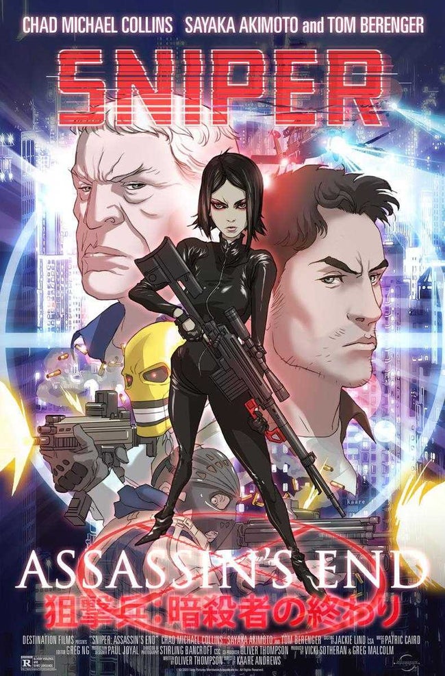 Interesting fact about SNIPER: ASSASSIN'S END; It is directed by Kaare Andrews, a longtime comic book artist and writer along who also does work in television and film. This is his own Manga-inspired movie poster for the upcoming film, I'm really digging it