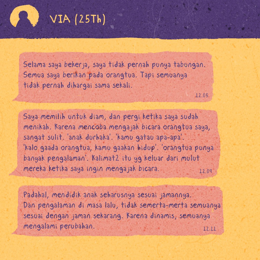 rumahramah_'s tweet photo. Kami dapat amanah dari teman yang berhasil mengatasi "virus" toxic parent untuk menyampaikan cerita ini pada teman". Silakan dibaca🌈
Semoga energi positif menyertai kalian semua sehabis membaca cerita ini:)
(Cerita ini dibagikan melalui DM IG kami yg kemudian kami layout) https://t.co/xHImmUKX5Y