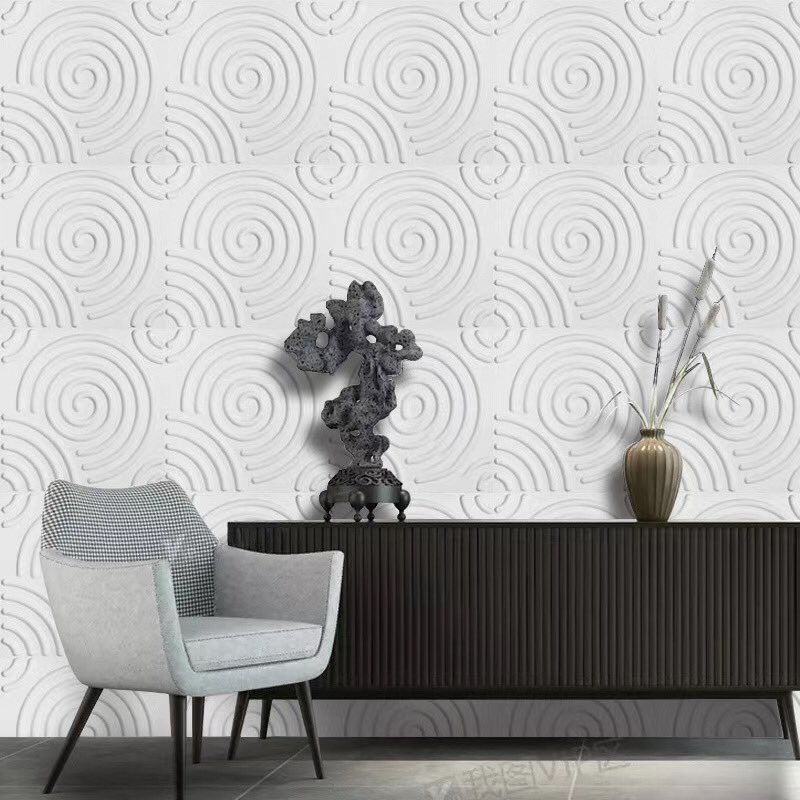 The effect pictures of 3D PVC wall panel.

Compare with traditional wallpaper: 
-100%PVC resin, more Eco-friendly;
-More waterproof, fire-resistant;
-Durable;
-Original color, can be paintable;
-Dimensional relife, fashionable;

#3dwallpanel #sonsill #pared3d #indoorwalldecor