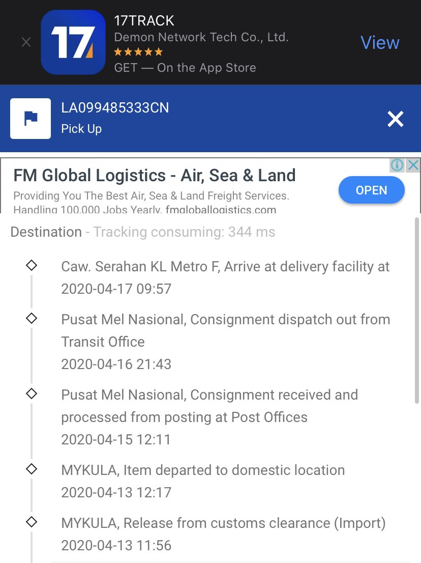 ImanAlvin's tweet photo. @pos4you - ada barang sebulan dah sangkut dekat Pos Cawangan Serahan KL Metro F. Sebenarnya nak kena ambil barang sendiri di cawangan ke atau pihak pos akan deliver nanti? https://t.co/AR60t2HthS