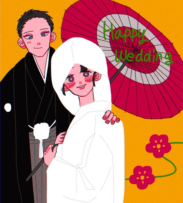 「oil-paper umbrella uchikake」 illustration images(Latest)