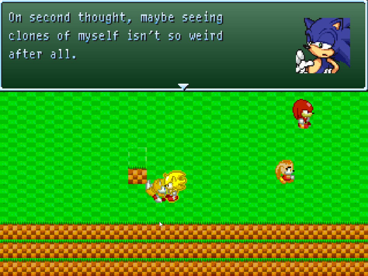 virtualon_'s tweet photo. @NeuroSlasher @alligatorsky__ @necropocene @AugustaPlays @circuass @kwandrus @lukesighwalker Took the time to play your game properly. As already mentioned by others, i enjoyed the reference to Sonic fandom and OCs, it really made me laugh. I was also curious if you made a switch for different dialogue as mentioned by Alex. Nice attention to detail https://t.co/7pdRyiICK9