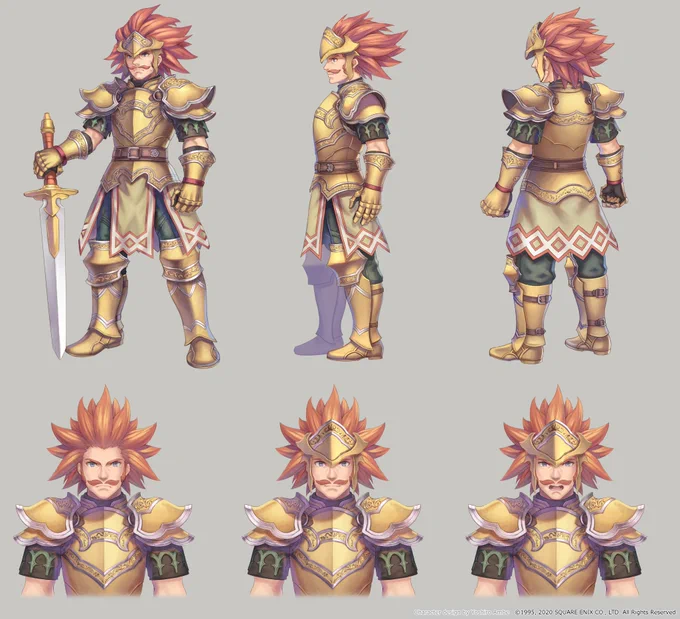 『聖剣伝説3 Trials of Mana』(聖剣3リメイク)
HACCANさんのキャラクターデザインを元に、3Dモデル用の三面図と表情設定の制作を担当した紅蓮の魔導師
キャラクターデザインを担当した黒曜の騎士/黄金の騎士ロキの設定画です。
#聖剣3ToM #TrialsofMana 