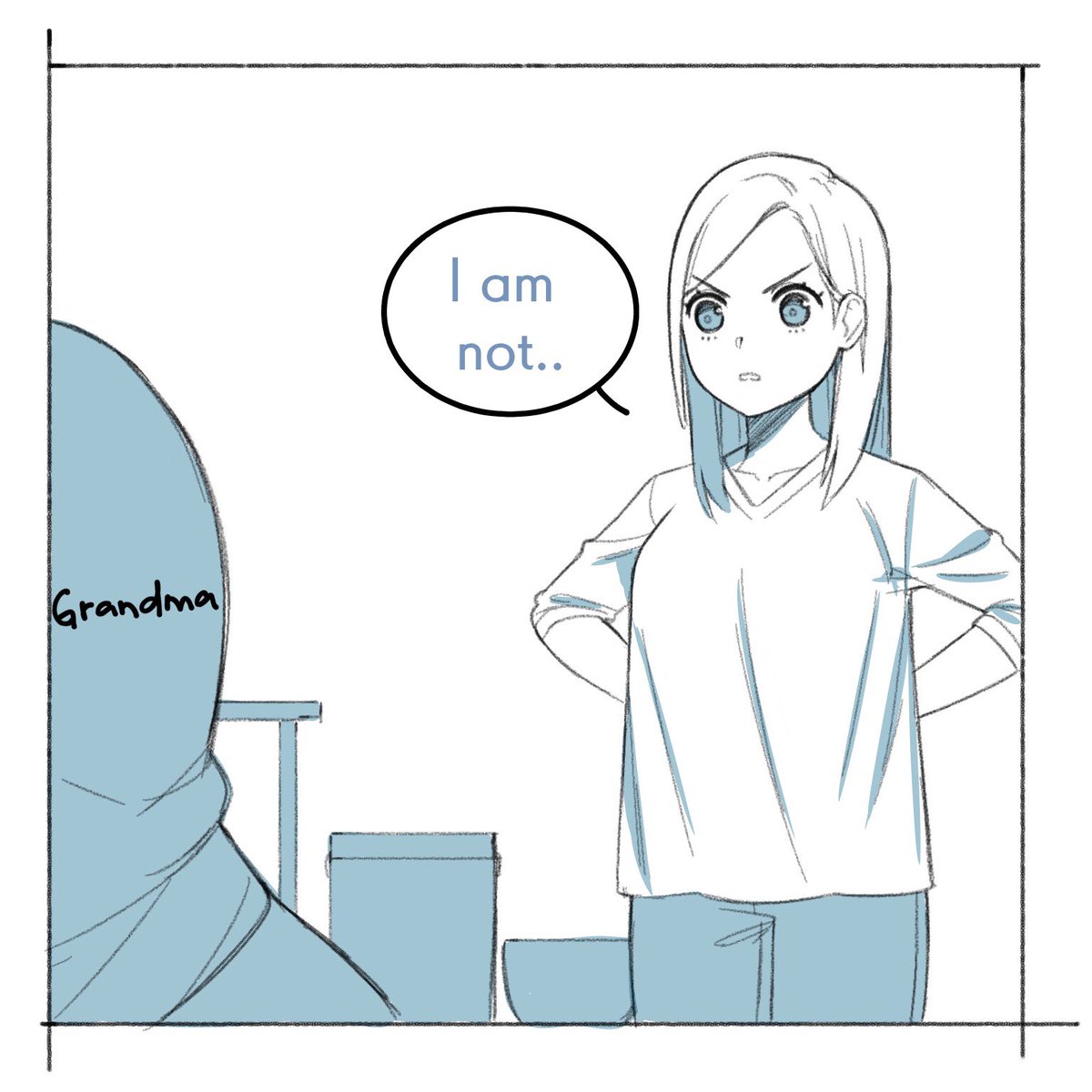 Its just my Big Bust make me look fattttt???
Please let me eat in peace for iftar~~ some grandma really love to see their grandkids eating...well not my grandma,she like complaining my weight ??
