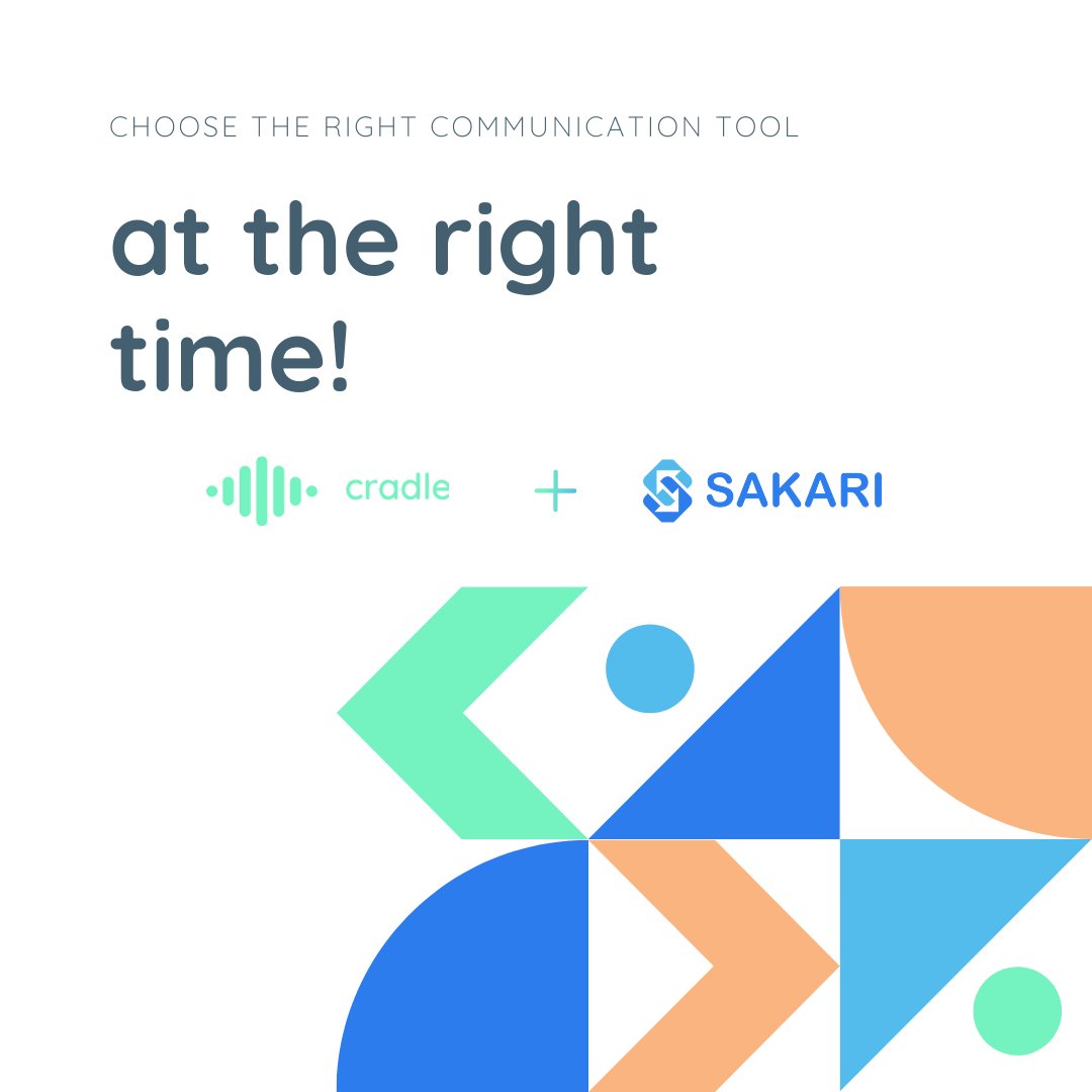 letscradlenz's tweet photo. Communication isn't linear, sometimes a call is necessary, sometimes a text will suffice. Knowing when to use which and talk to your customers on their terms. 

Cradle + Sakari = Communication without limitations

https://t.co/Q7dI9qyqhJ

#Letscradle #talklikehumans #workfromhome https://t.co/k1GIE56Bja