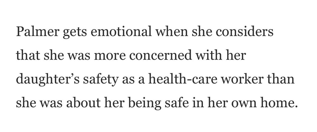 ---- Breonna’s mother, Tamika Palmer, received a late-night call.She drove to her daughter’s apt.To the hospital.Back to her daughter’s apt.The officers gave her little info.This is a mother.In the dark.For several hours.She realized her daughter was dead.