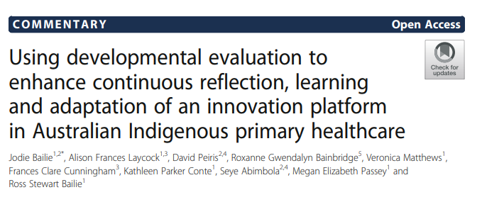 CRE_STRIDE's tweet photo. Practical example of a #DevelopmentalEvaluation being applied to the @nhmrc  funded #InnovationPlatform in #PHC @syd_health
 
OPEN ACCESS: https://t.co/vSJ2JUqK2J https://t.co/PN4XBlN5E1