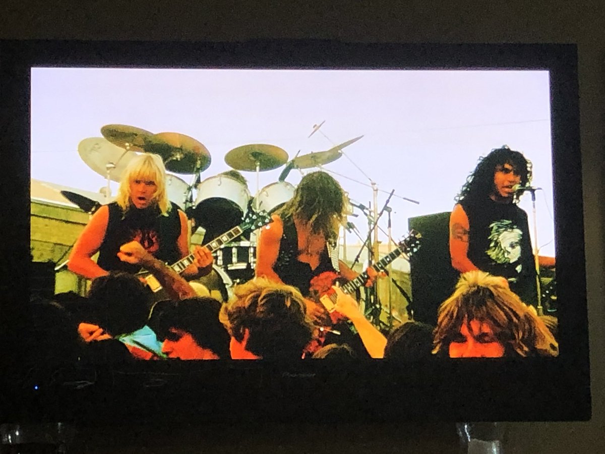Highly recommended. Go buy the @MurderFrontRow DVD, it’s available on Amazon and Best Buy and this is a great documentary capturing the beginnings of thrash. Would love seeing a follow up of Old Bridge years. Didn’t Cronos pop Araya at the Fun House?