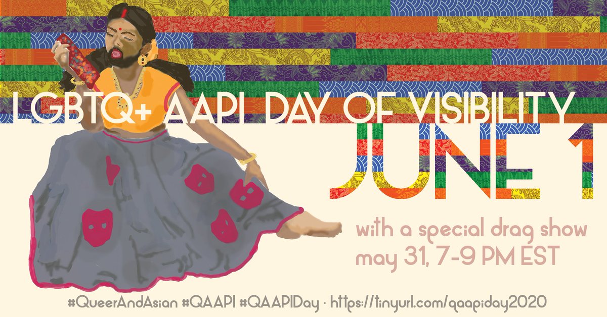 rangolipgh's tweet photo. WE'RE BACK AND BETTER THAN EVER! Not only are we celebrating #LGBTQAAPIDayofVisibility June 1, we're hosting an INCREDIBLE Asian drag show MAY 31, 7-9 PM EST! Featuring @kaamanisutra, @HumzaMian, Masala Sapphire, and more to come! DON'T FORGET! #QueerandAsian #QAAPI #QAAPIDAY https://t.co/e0mhNdrSXw