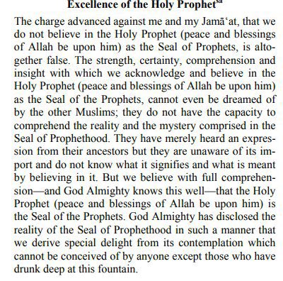 The Anti Ahmadi then lies that Hadhrat Ahmad عَلَيْهِ ٱلسَّلَامُ only said the Prophet Muhammad ﷺ was the Seal of Prophets up to 1883Here are quotes from after 1883 on the topic of Seal of Prophethood. Ahmad عليه السلام always held this belief.He was the true Imam Mahdi