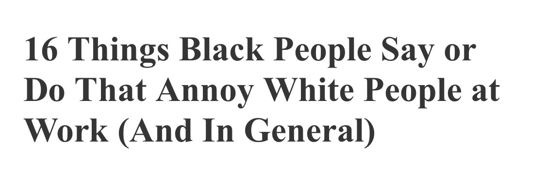 It’s almost as if black people might have a few reasons to distrust white people in social and professional situations. 400 years worth of reasons, maybe?