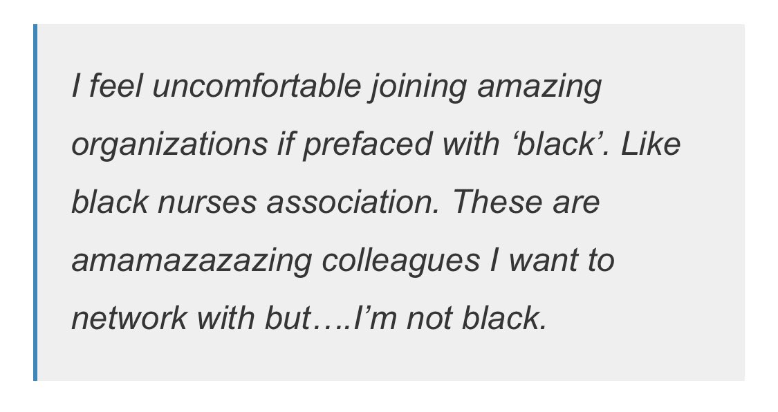 Wow, it’s almost like you completely missed the point of why a Black Nurses Association is needed in the first place.