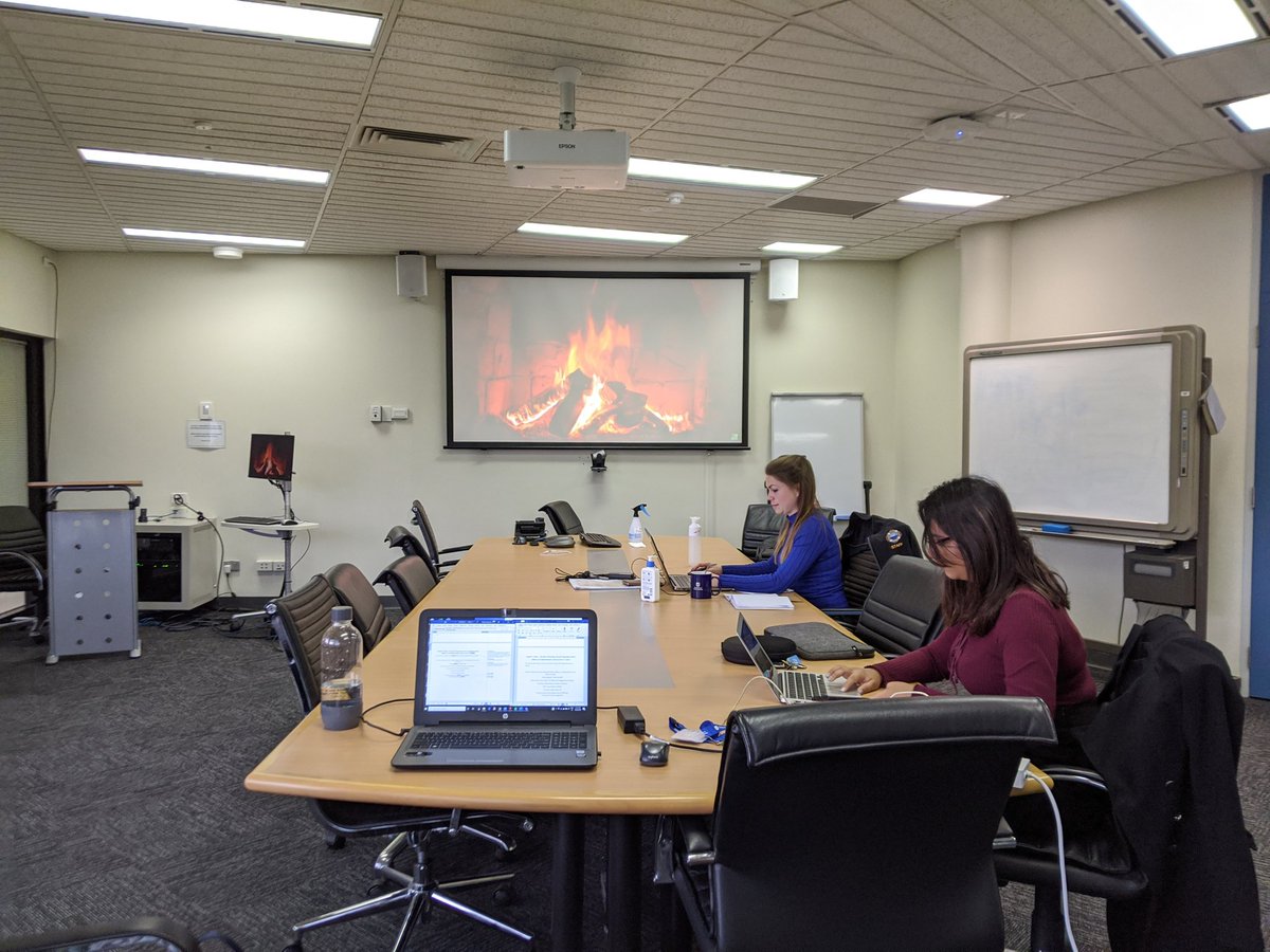 becmarrone's tweet photo. First day back at @UniversitySA. Enjoying the collaborations and the board room. We've even got the 'fire' on #WomenInSTEM #phdchat #workingtogether #phdlife #creativity https://t.co/qXNGCn8VBI