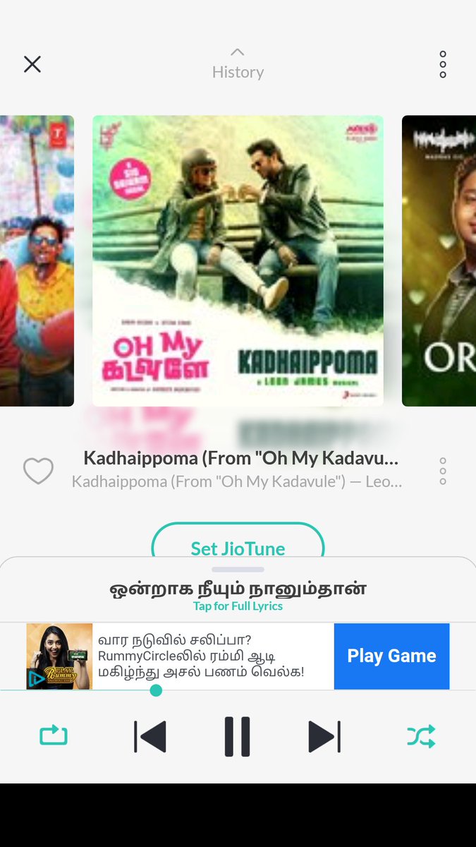 #Kadhaipomaa ♥️ When I Hear This Once In A Day !! Whole Day The Song repeats In My mind ✨ 

@sidsriram & #LeonJames's Magic ♥️
