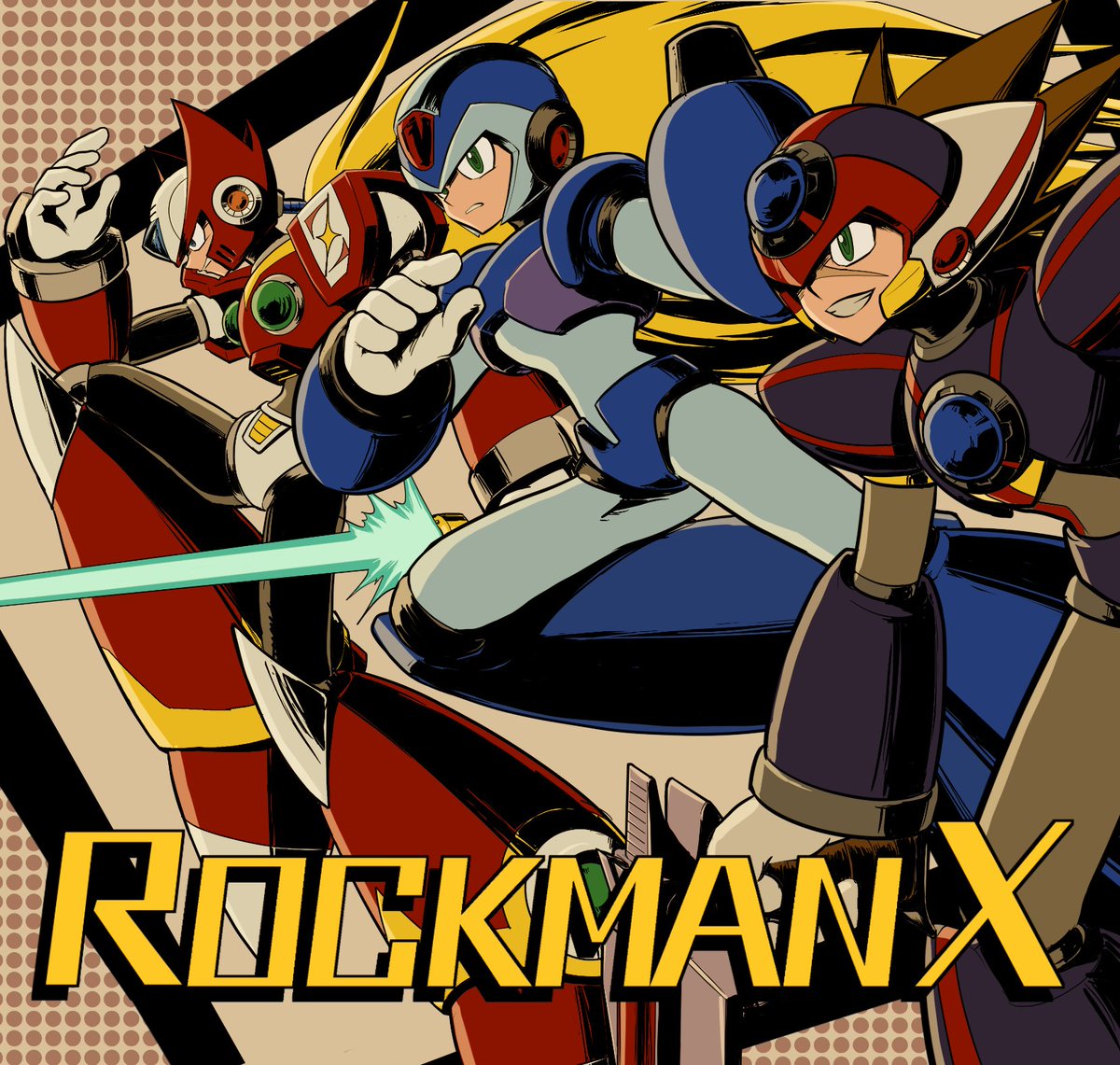 星みかん ハンタートリオ 後姿とアメコミイメージ Bgmはre Futureで ロックマンx Megamanx