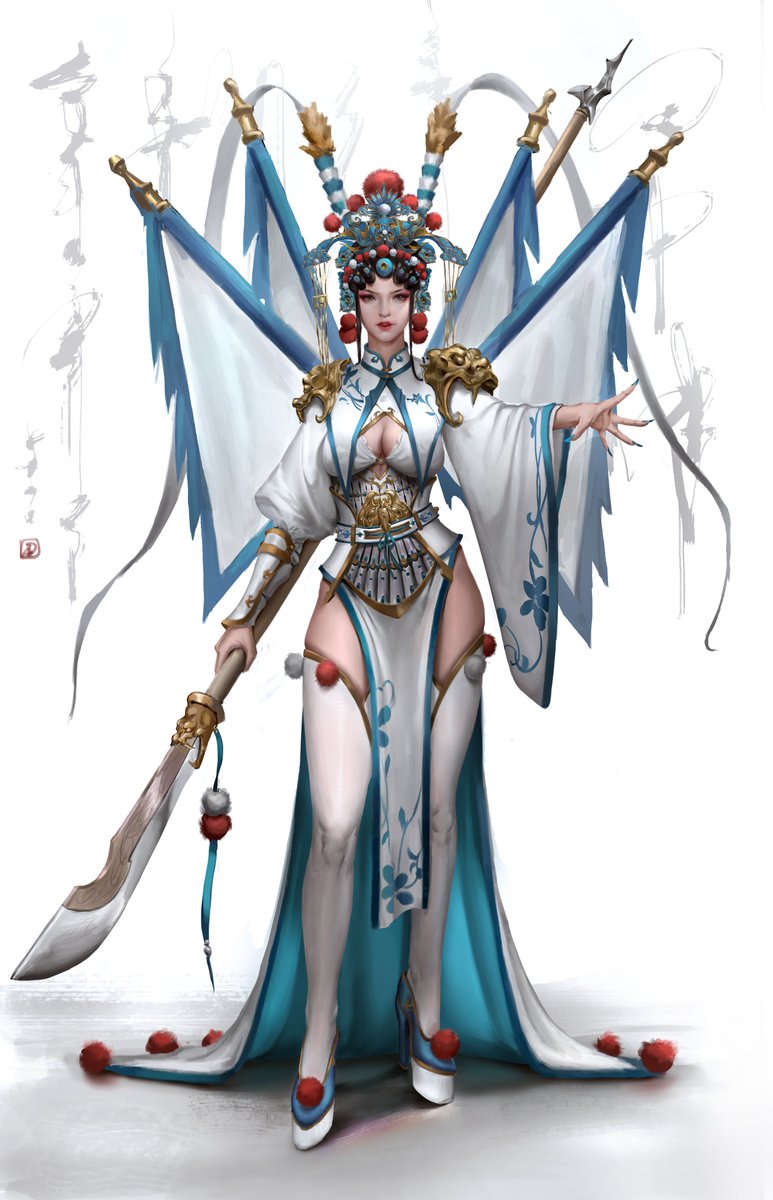 Boyu_Yang97's tweet photo. #ACAC #artshare #OC  去年的图，刀马旦 https://t.co/mftn46YYmt