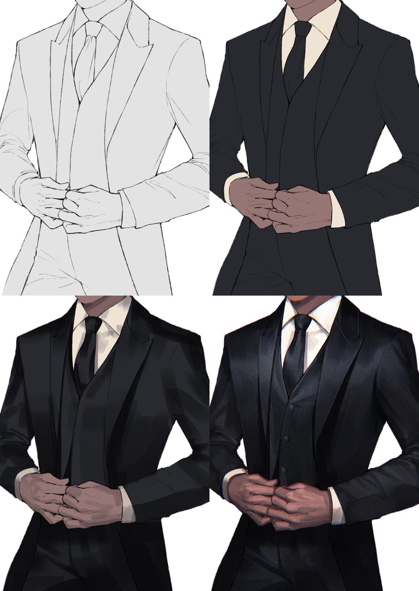 SOLRAKA💙솔라카/수강생 모집중 on Twitter: "How to Draw Suit 👔 https://t.co