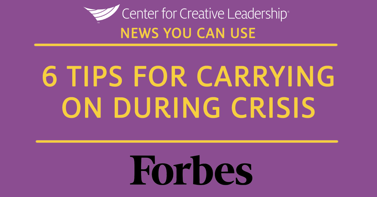 CCLdotORG's tweet photo. Don't panic — follow these 6 tips to lead through crisis: https://t.co/KN6D98O2jV (via @Forbes) #leadership #covid19 #management https://t.co/vl3vC0yfyx