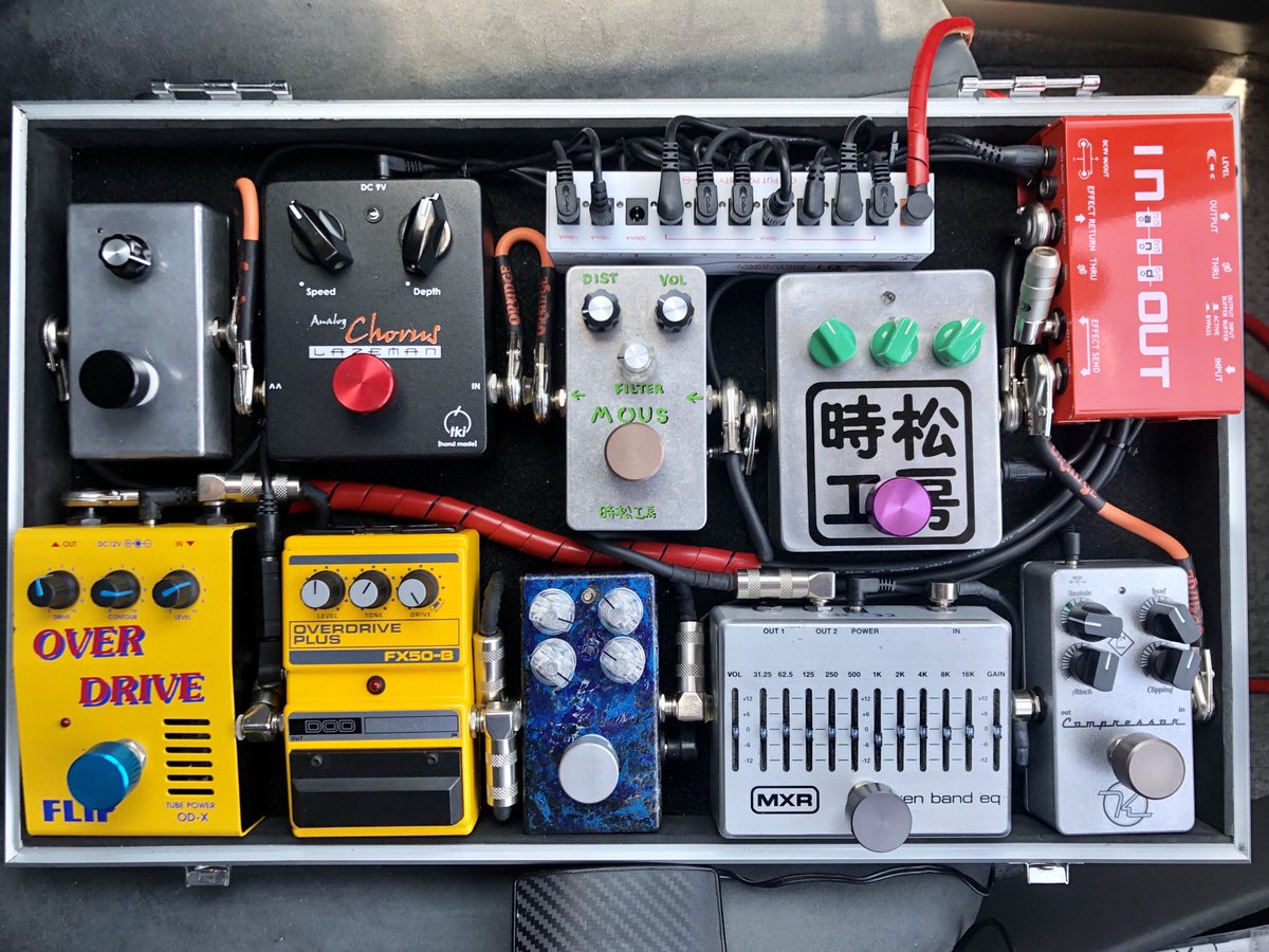 hirohiro7654321's tweet photo. #CAJ #INandOUT #Keeley #CompressorC4 #MXR #TENBANDEQ #DOD #FX50B #Guyatone #FLUPTUBEPOWERODX
#時松工房 #TS808 #ProcoRAT #TKI #LAZEMAN #AnalogChorus #Booster #VITALAUDIO
#ZOOM #G1four #G1Xfour
しんどかったけど、完成しました。
エフェクターボードは楽しい‼️
左右のクリアランスが0w https://t.co/1zCsajrelO