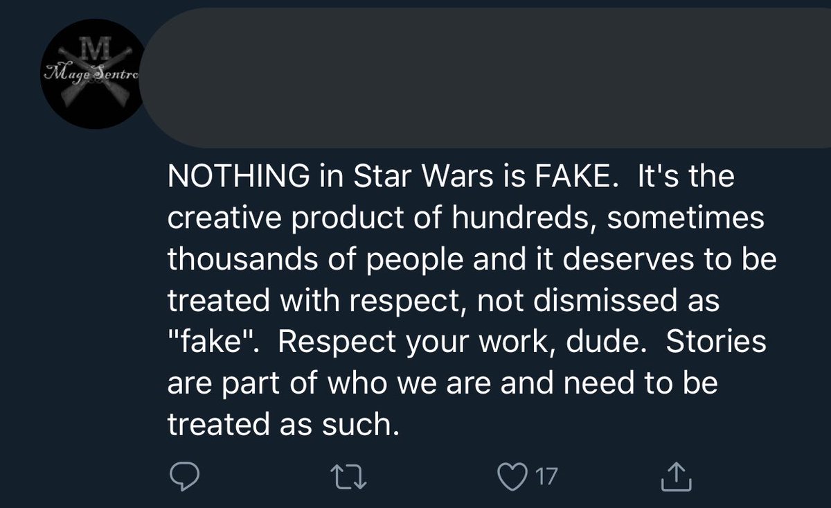 The replies to this are mindblowing, he literally says enjoy what you like about sw and you all act like pathetic bitches omg