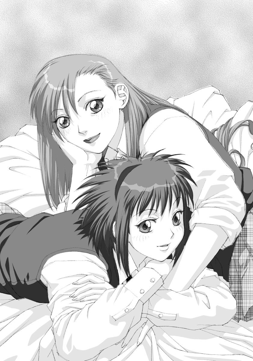 「ボクのふたつの翼」から、台詞フキダシ無し絵、その,43
この漫画はペン入れした原稿(線画)をスキャナーでMacに取り込んでPhotoshopで彩色から仕上までしています
この辺りからSF漫画になっていきます
SF展開の予兆はもっと前から用意してたんですが…_φ(‾▽‾) 