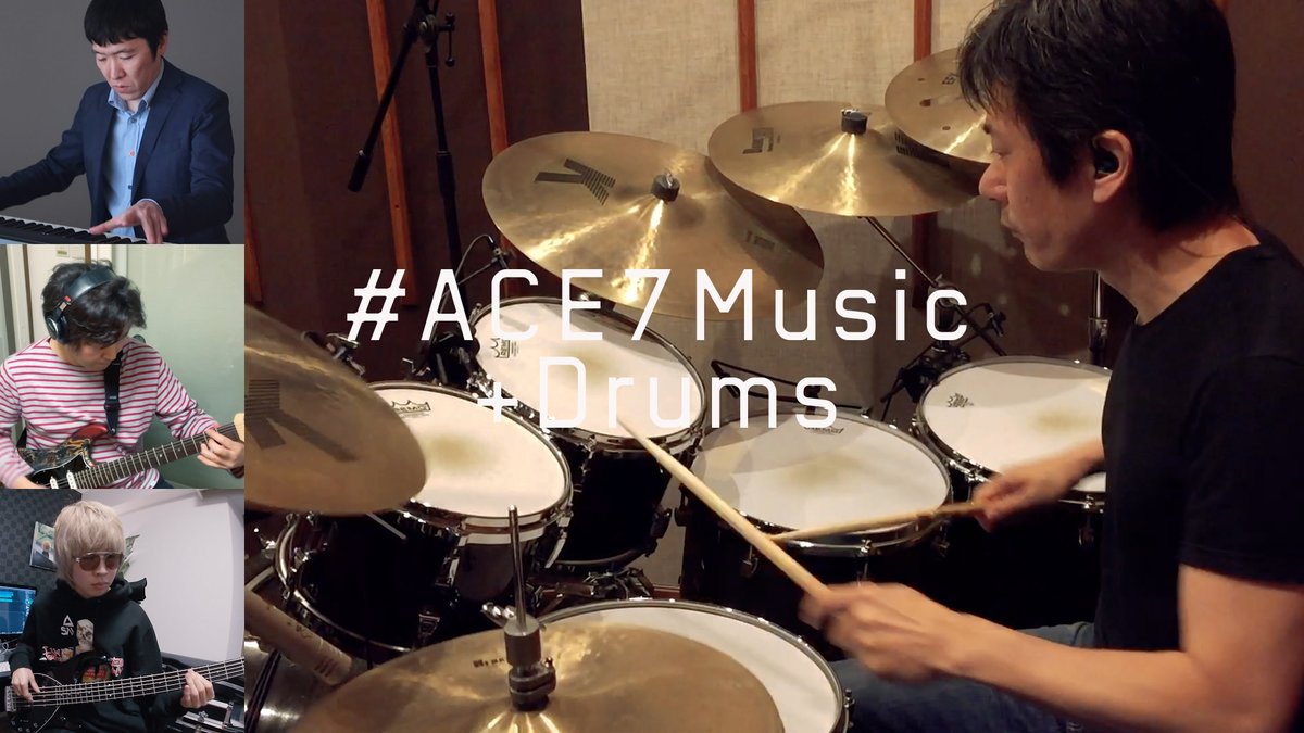 PROJECT_ACES's tweet photo. 【お家でACE7メインテーマを弾いてみた×4人】
平川象士さん@zoosan_hirakawaにドラムで演奏へご参加いただきました！
映像はこちらから↓↓
https://t.co/OusQHnxkEk

#エースコンバット  #ACE7  #ACE7Music #MoreFunForEveryoneAtHome https://t.co/16o9UmsxCr