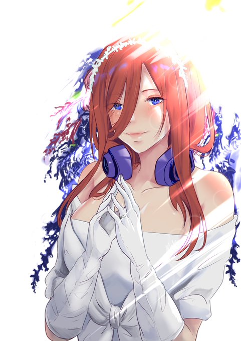 Vial N.さんがTwitterに投稿した中野三玖(五等分の花嫁)のイラスト。