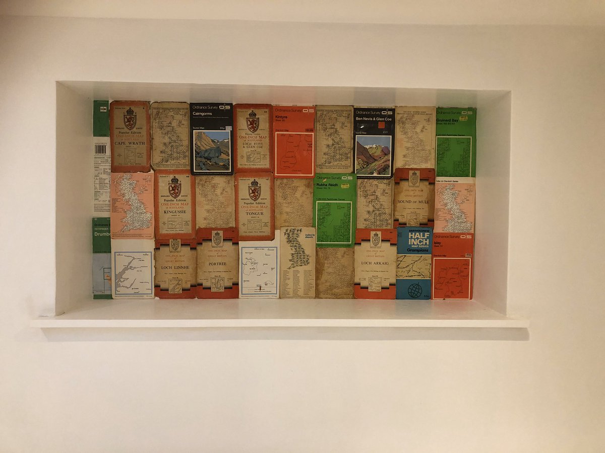 jilljen1's tweet photo. Here’s the Map room using my uncles old maps of Scotland #maproom #vintagemaps #mapwall https://t.co/jfQUxVU0ph