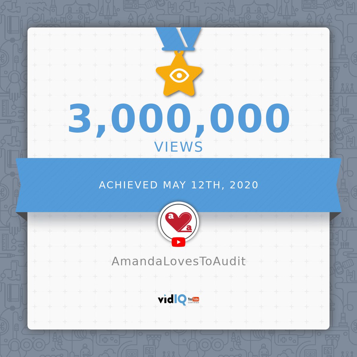 AmandasAudit's tweet image. I had no idea I’d hit this milestone until @vidIQ sent me an email about it! Thanks to all of my wonderful subscribers and viewers ❤️ #edutube
