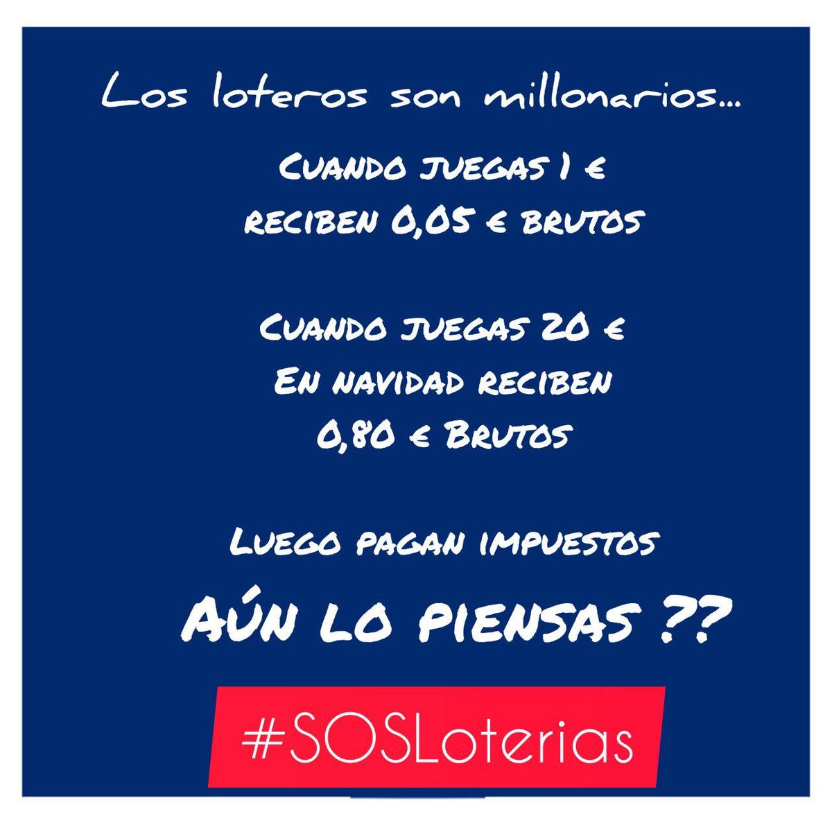 Pepito_Herranz's tweet photo. Las Administraciones de Loterias necesitamos una revisión de nuestras comisiones ,CONGELADAS desde hace 16 AÑOS, esta crisis acabará con muchos negocios. SOLUCION YA !!! #SOSLoterias https://t.co/Q0cm6ArS7G