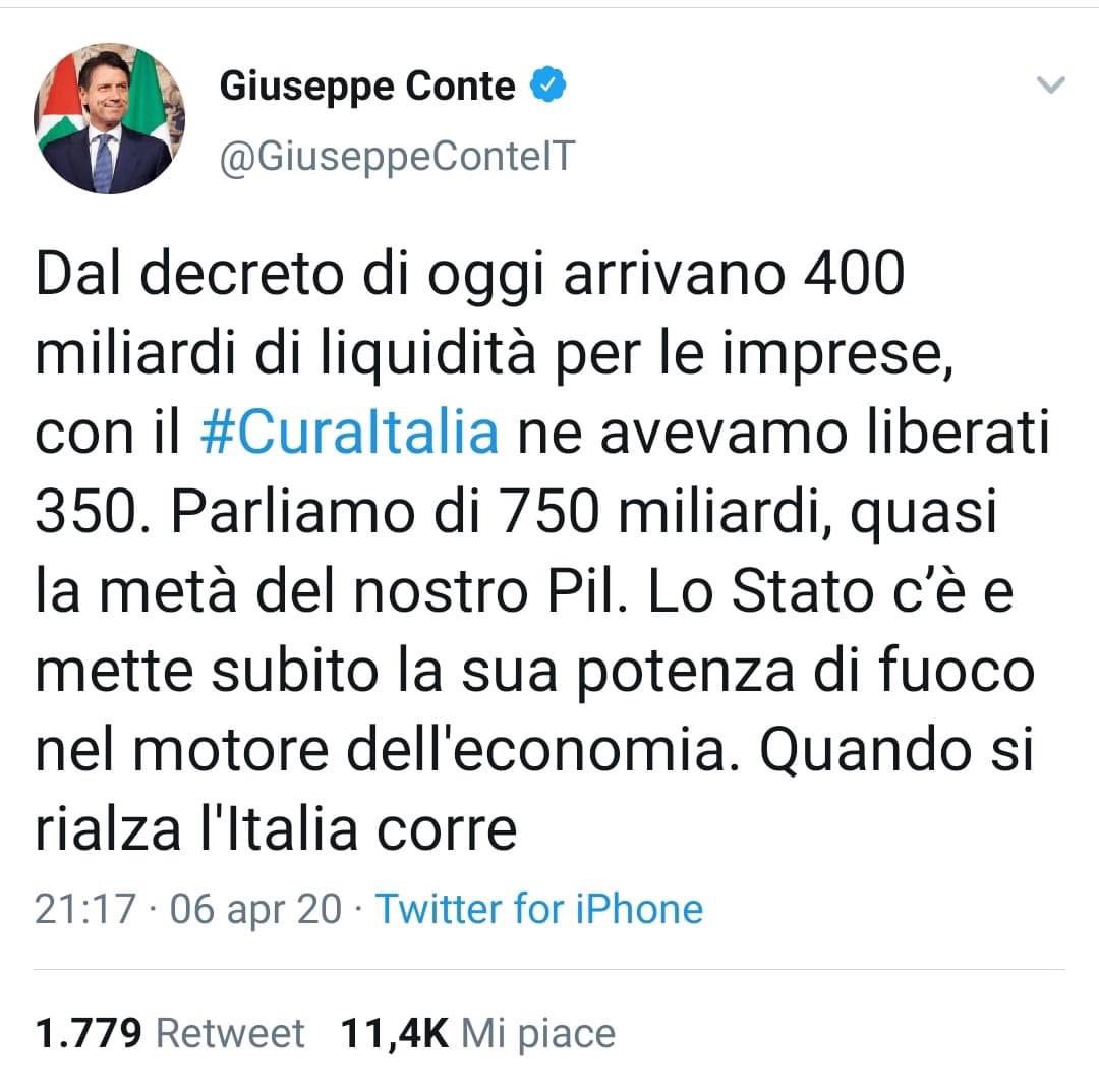Rinaldi_euro's tweet photo. Non capisco perché gli italiani siano preoccupati del futuro dopo le dichiarazioni di Giuseppi! Con 750 Mld sul tavolino come potenza di fuoco stiamo in una botte di ferro! https://t.co/GrhkUHqp74