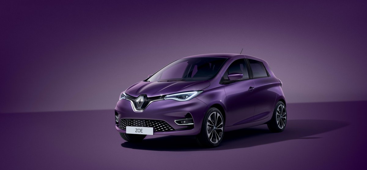 GroupeRenaultEV's tweet photo. The New #RenaultZOE is available in a number of different colours – what’s one colour you’d like to see that is not currently an option? Tweet us your answer! https://t.co/0K9fCThOxM