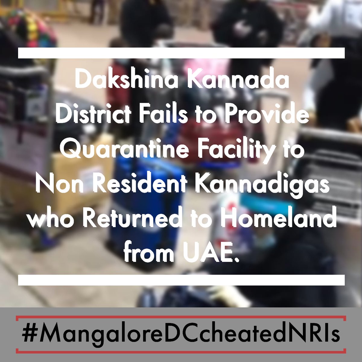 Thread on  #MangaloreDCcheatedNRIsDistrict administration  @DCDK9 of Dakshina kannada utterly failed to treat the expatriates fairly, who returned from dubai yesterday. It is pathetic that the officials themselves were harrasing the expatriates. 1/n