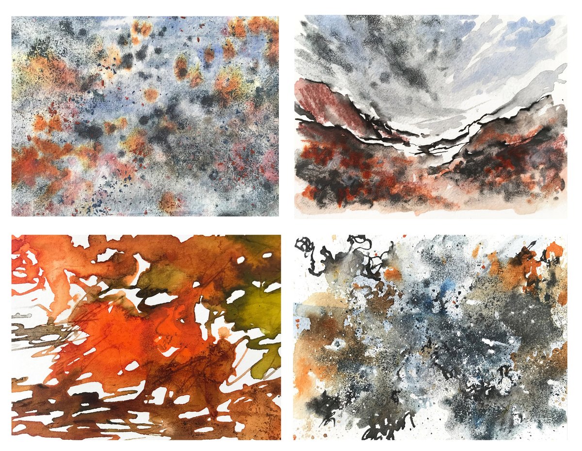 #lockdown FUN, rummaging my art store cupboards, found inks, combined with granulation medium and liquid graphite plus anything else I felt the urge to enhance the mark making, fascinated to see what this leads on to!  #inkart #liquidgraphite #artexperimentation #sketchbook