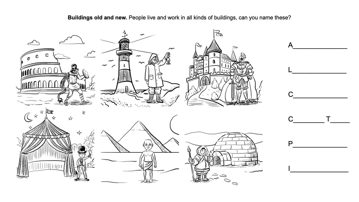 Hill_libraries's tweet photo. Let's kick off #BuildingWeek with this fantastic colouring and creative writing activity, crafted by Ramie and Akbar (our resident illustrator!). Once you've coloured Akbar's drawings of different buildings, take the next step and imagine more with Ramie's writing challenges. ^N https://t.co/hqEaD00Bvb