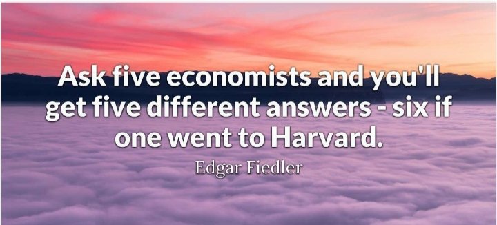 Economists are like politicians, each of us can interpret a concept, a market proble in our own way, and this makes Economic theories more complex and people feel it's all hoax...