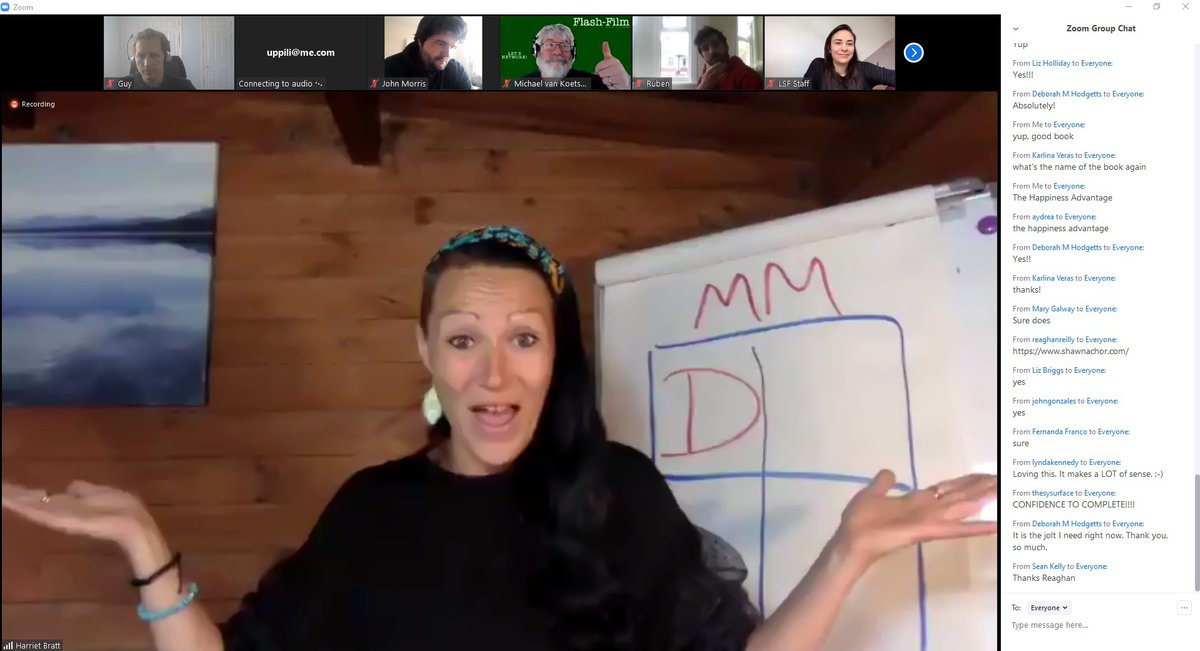 First session of London Screenwriters Festival Online 365 with <a href="/HarrietBratt/">Harriet Bratt</a> . If you're not in LSF365, get in! Thanks to <a href="/livingspiritpix/">Chris Jones</a> for putting it together. #filmmakers #screenwriters #amwriting #ukfilm