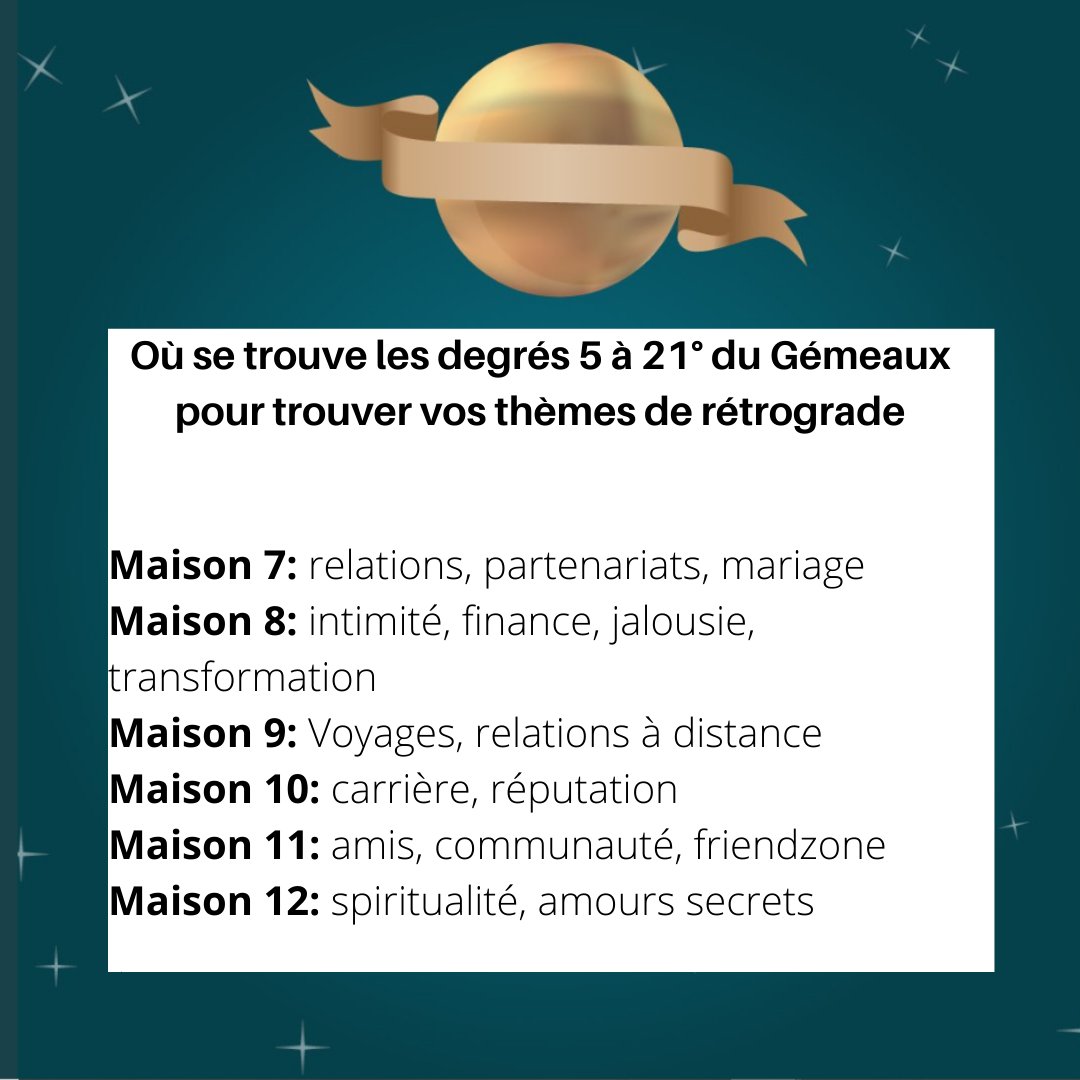 Comme toujours pour plus d& #39;infos regardez la maison où tombe le Gémeaux dans votre thème. J& #39;ai fait une petite explication rapide sur Instagram: