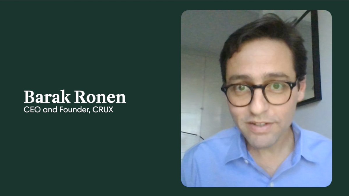 foundersfactory's tweet photo. Next is Barak Ronen from CRUX . CRUX quantifies knowledge. They measure how much users know based on what they read. Users overcome information overload. Enterprises revolutionise engagement and transform corporate knowledge. #FactoryShowcase https://t.co/D4HR8lJ2df