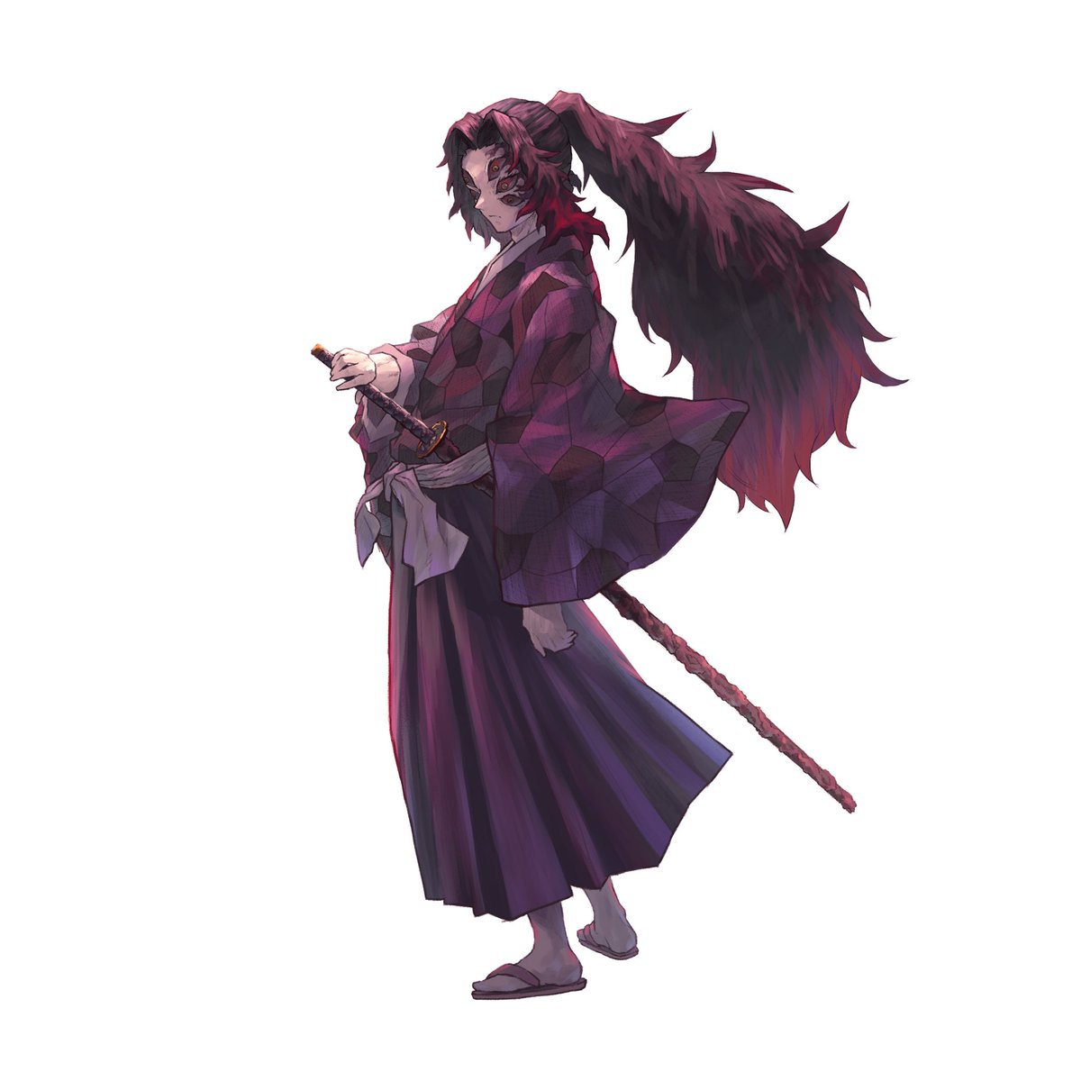 weapon 1boy male focus solo sword japanese clothes long hair  illustration images