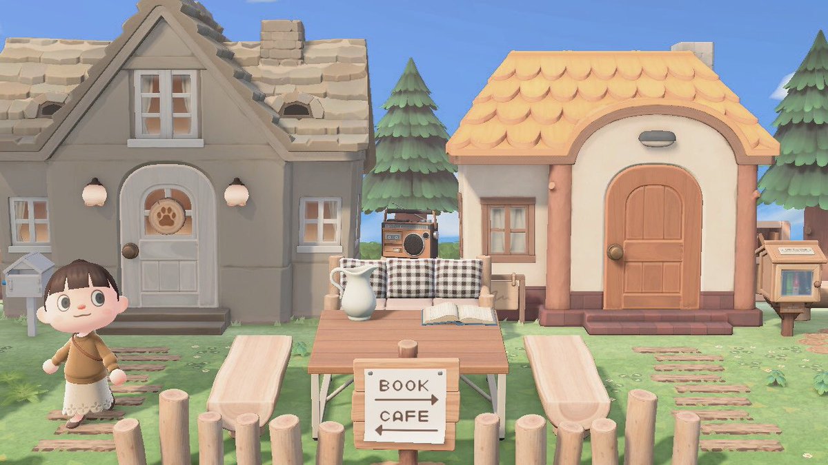 washing_ping's tweet photo. 私のお家はカフェ、キャラメルちゃんのお家は本屋さんになりました📚☕️

#AnimalCrossing #acnh
#あつまれどうぶつの森 https://t.co/8a7IoA8YWI