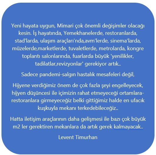 Yeni dönemde tüm dünyada hayatın olağan akışını etkileyen 'mimari gelecek'te neler olacak? 
#mimariprojeler #mimari #mimarlık #LeventTimurhan