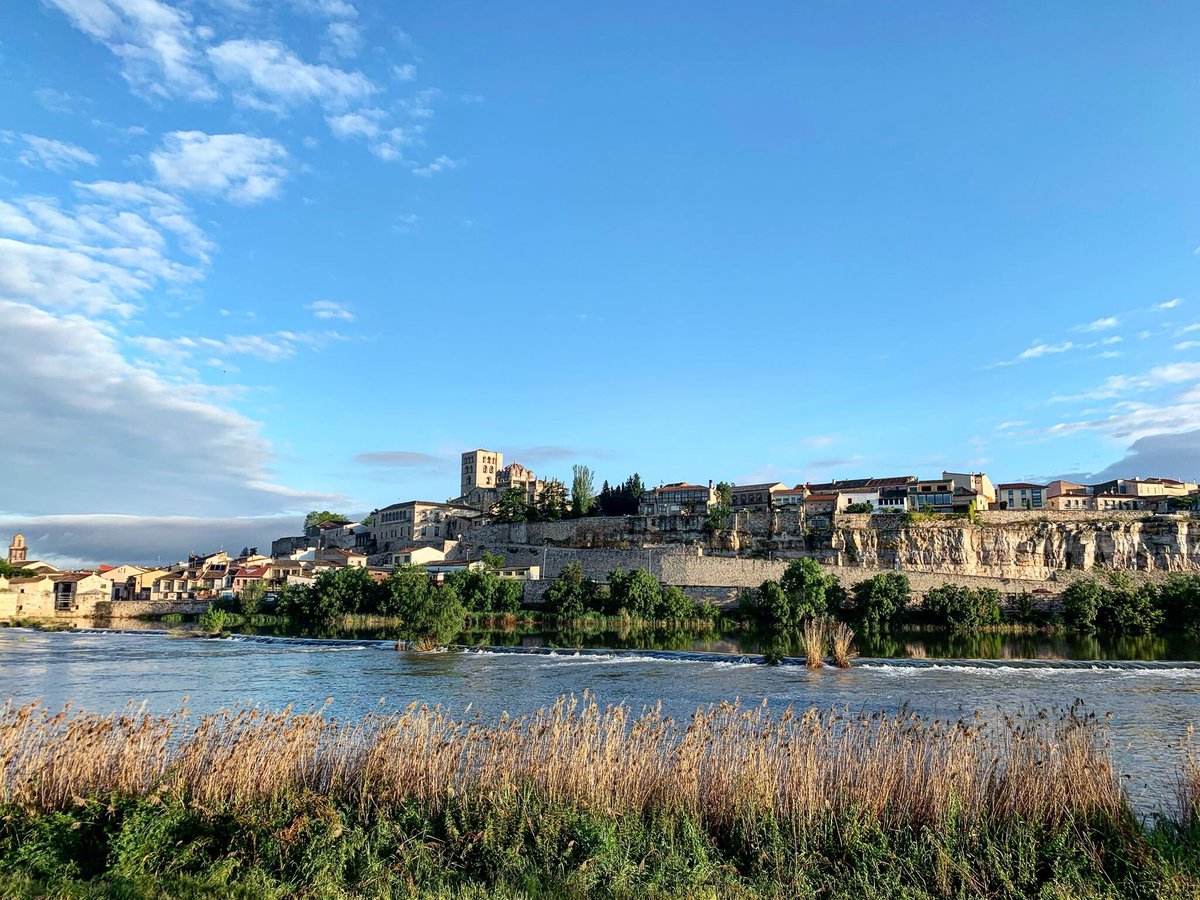 ZamoraSpain's tweet photo. ☀️📷 Hoy miércoles os traemos un clásico 😉 Qué lujo poder pasear a la orilla del Duero y disfrutar de las vistas de la capital zamorana. 
#TurismoenZamora #PatrimonioSostenible https://t.co/u4rWosnwJz