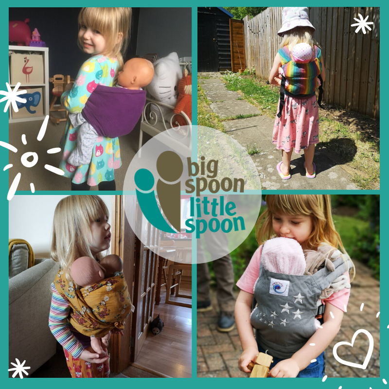 BigSpoonSlings's tweet photo. Does your little one like to wear their toys? Little M has been wearing her toys and dolls since she was very small. See our makeshift sling from a muslin when she was 2 years old. 😘 
We'd love to see your pictures!
#learningbyexample #bigspoonslings #normalisecarrying https://t.co/8H6rjErXgg